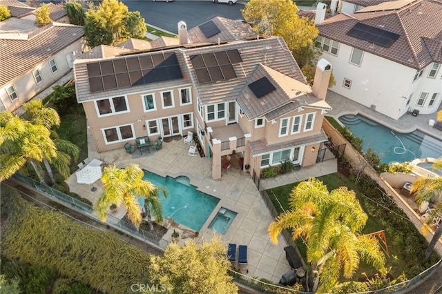 birds eye view of property featuring a residential view