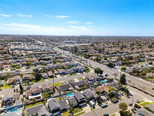 drone / aerial view with a residential view