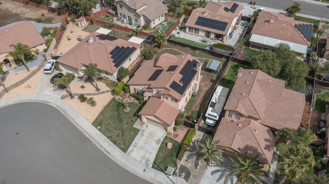 bird's eye view featuring a residential view