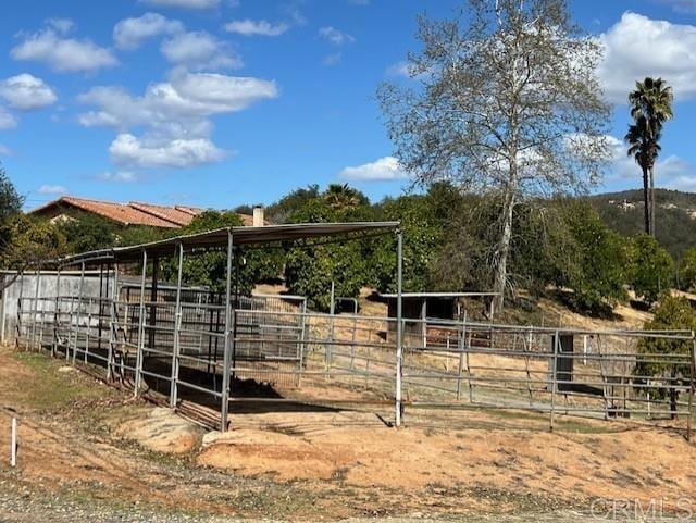 view of horse barn