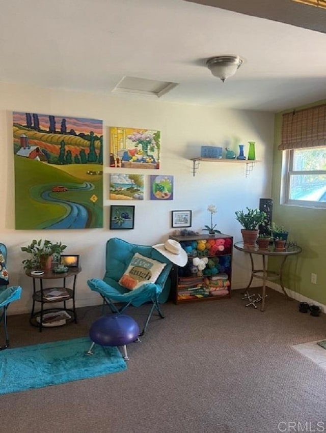 9946 Nutby Ln, Escondido, CA 92026 - playroom with attic access and carpet flooring