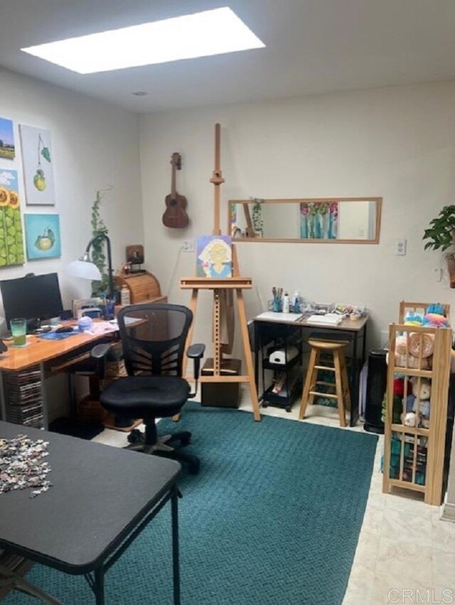 9946 Nutby Ln, Escondido, CA 92026 - office featuring a skylight