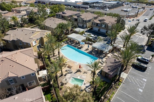 bird's eye view featuring a residential view