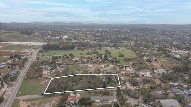 bird's eye view featuring a mountain view