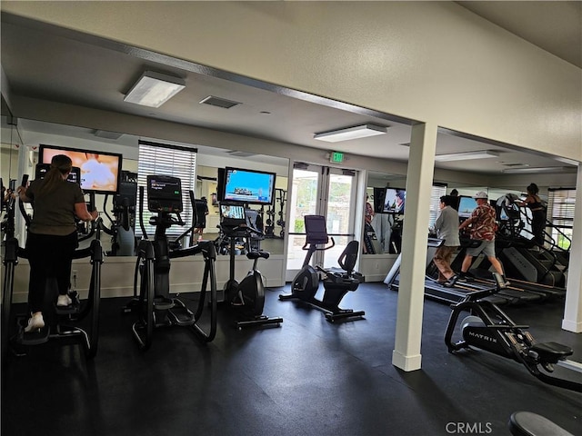 view of gym