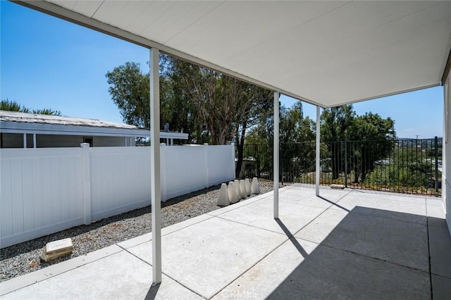 view of patio with a fenced backyard