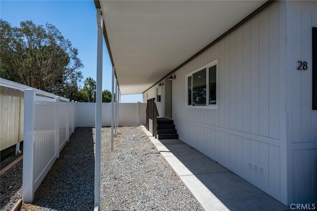 view of home's exterior with a fenced backyard