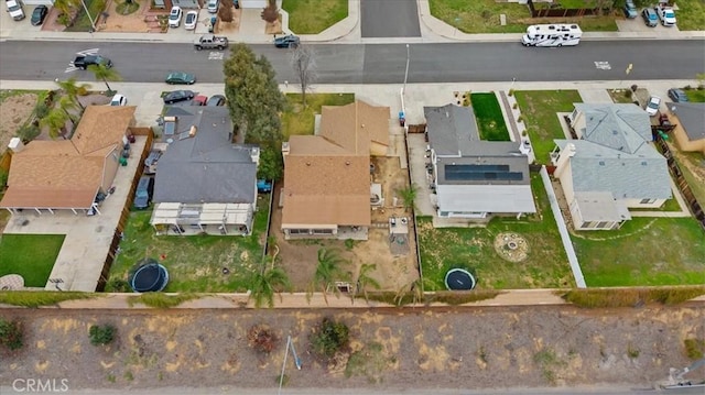 aerial view with a residential view