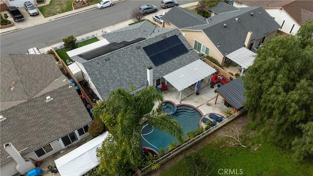 birds eye view of property featuring a residential view