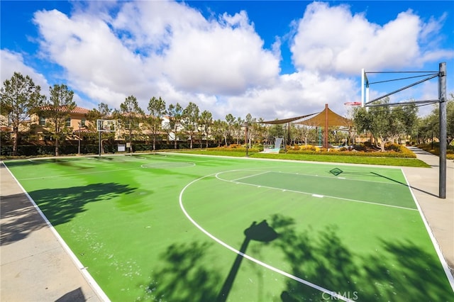 view of sport court featuring community basketball court