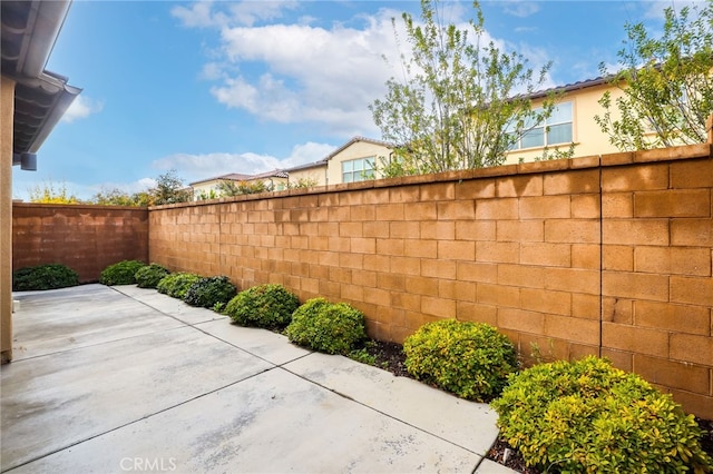 view of patio / terrace with a fenced backyard