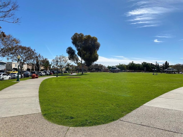 view of home's community with a yard and a residential view