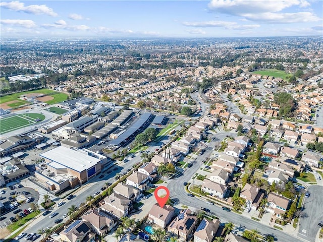 drone / aerial view featuring a residential view