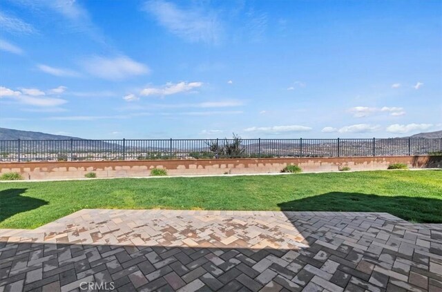 view of yard featuring a fenced backyard and a patio