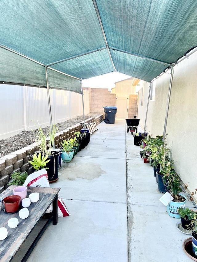 view of patio / terrace with a fenced backyard