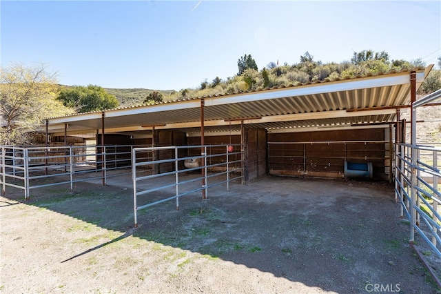 view of horse barn