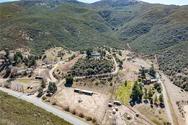 drone / aerial view with a mountain view