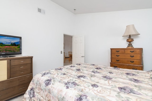 bedroom with visible vents