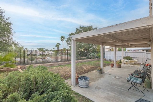 view of patio / terrace featuring a fenced backyard