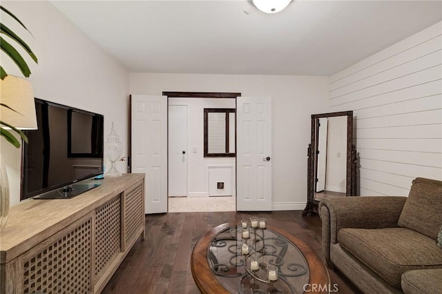 interior space featuring dark wood finished floors