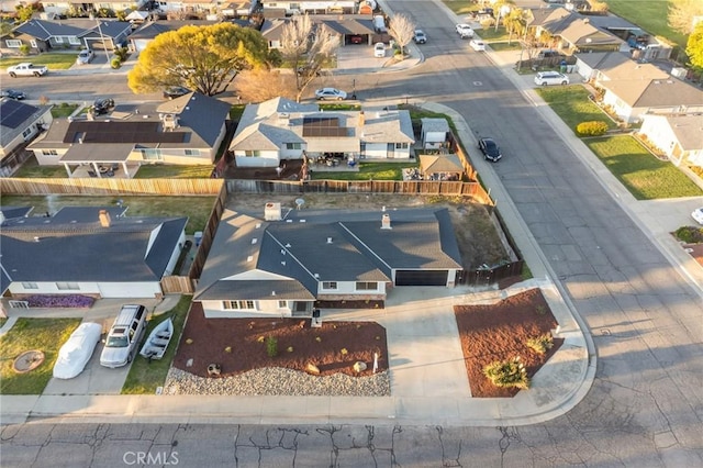 aerial view featuring a residential view