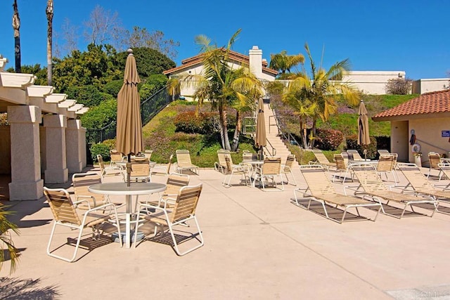 view of patio / terrace with a pergola