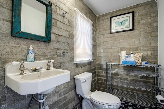 bathroom with a sink and toilet