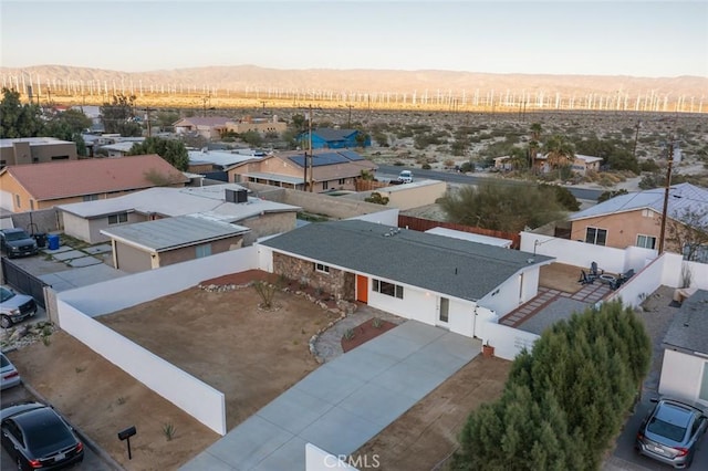 22470 Fawnridge Dr, Palm Springs, CA 92262 - drone / aerial view with a residential view and a mountain view