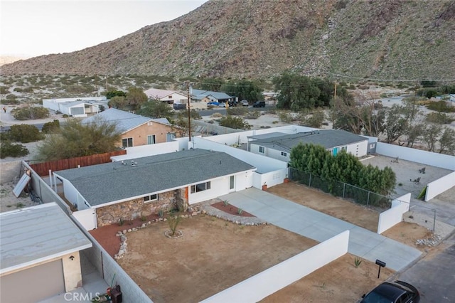 22470 Fawnridge Dr, Palm Springs, CA 92262 - birds eye view of property featuring a residential view and a mountain view