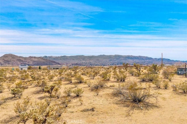 view of mountain feature with a desert view