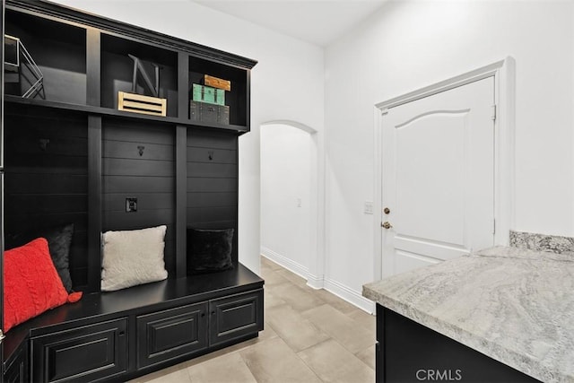 mudroom with baseboards