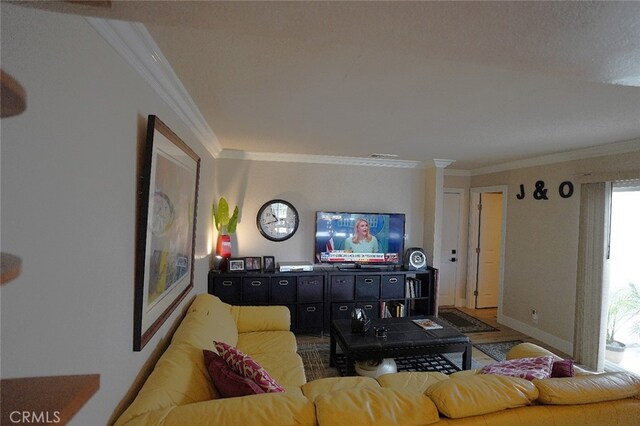 30266 Via Reata, Laguna Niguel, CA 92677 - living room with crown molding and baseboards