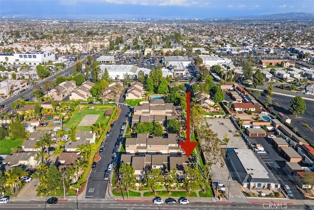 aerial view featuring a residential view