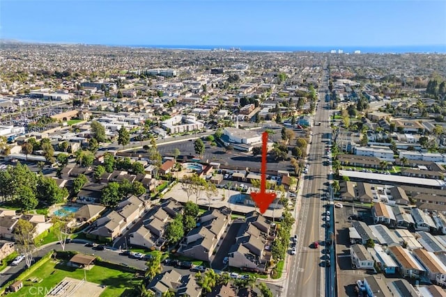 aerial view featuring a residential view