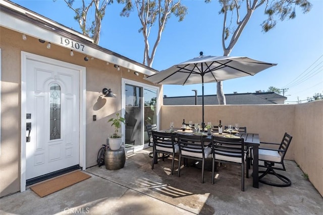 view of patio / terrace with outdoor dining space