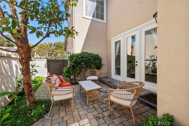 106 Via Sabinas, San Clemente, CA 92673 - view of patio / terrace with fence and french doors