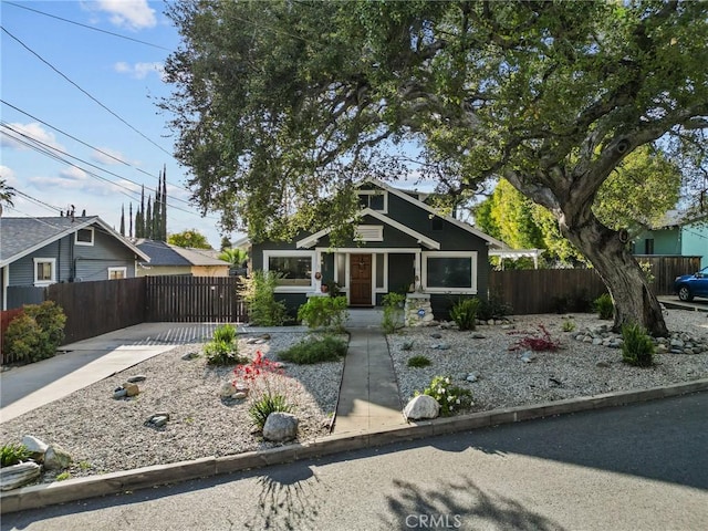 view of front of property with fence