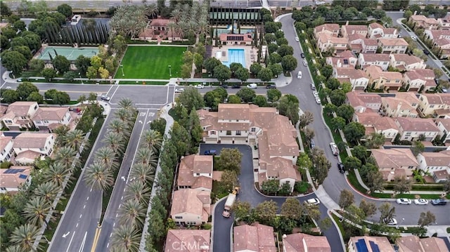 bird's eye view with a residential view