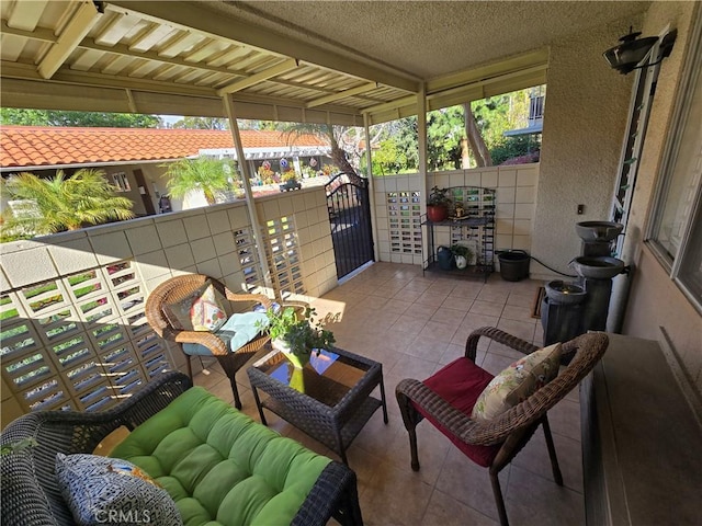 view of patio / terrace featuring a balcony