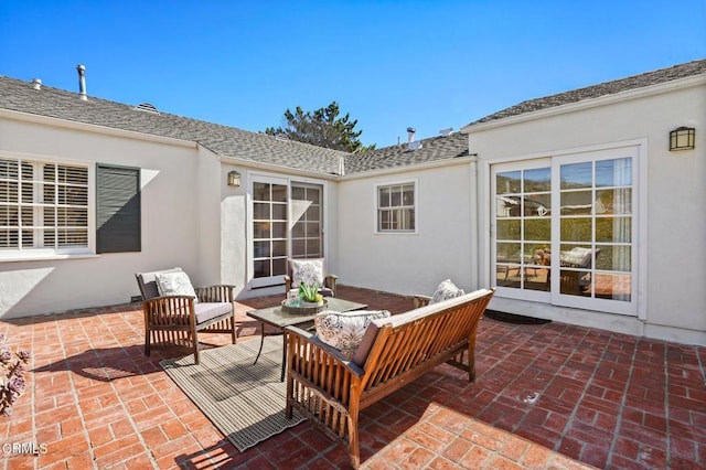 view of patio featuring an outdoor living space