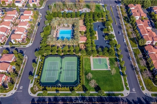 bird's eye view featuring a residential view