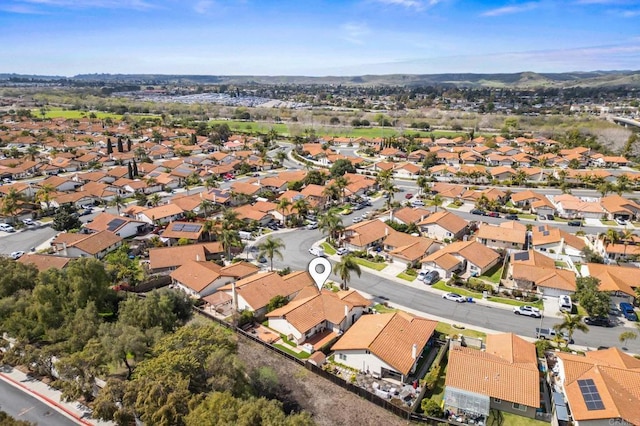 aerial view featuring a residential view