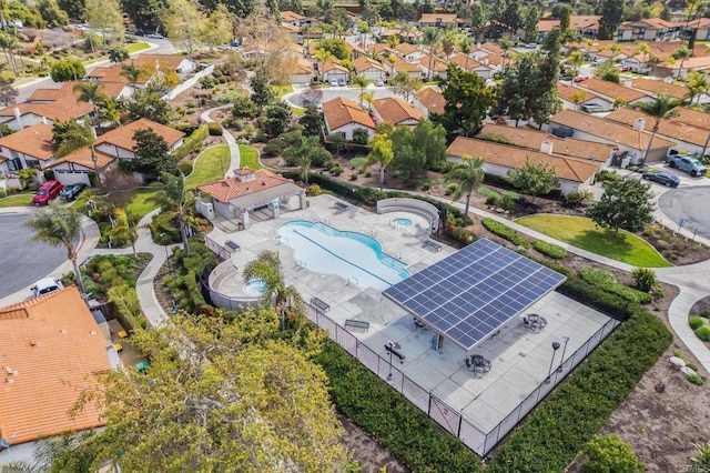 drone / aerial view featuring a residential view