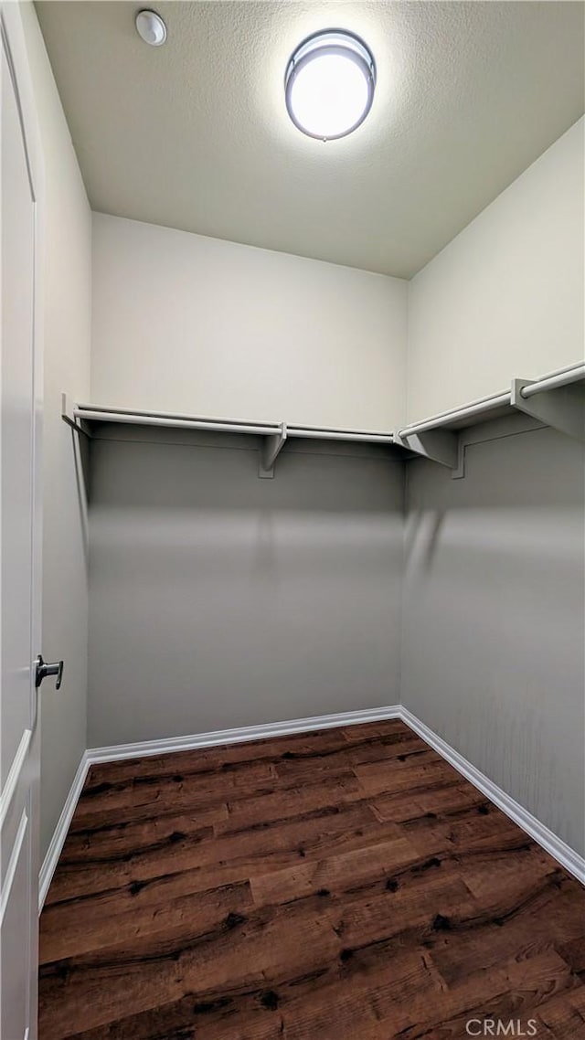 spacious closet with wood finished floors