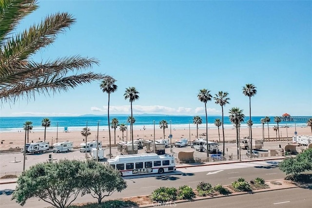 water view featuring a beach view