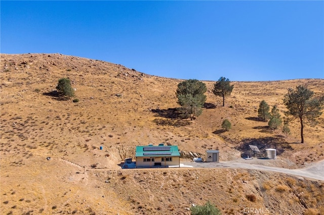 exterior space featuring view of desert