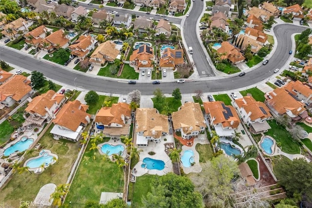 aerial view featuring a residential view