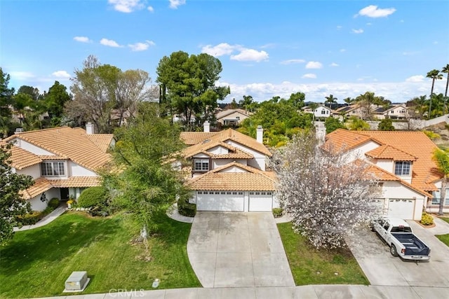 bird's eye view featuring a residential view