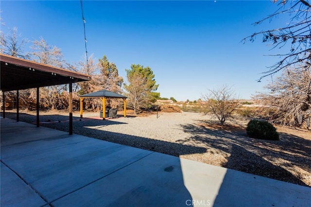 view of yard featuring a gazebo