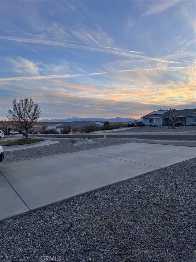 exterior space with a mountain view